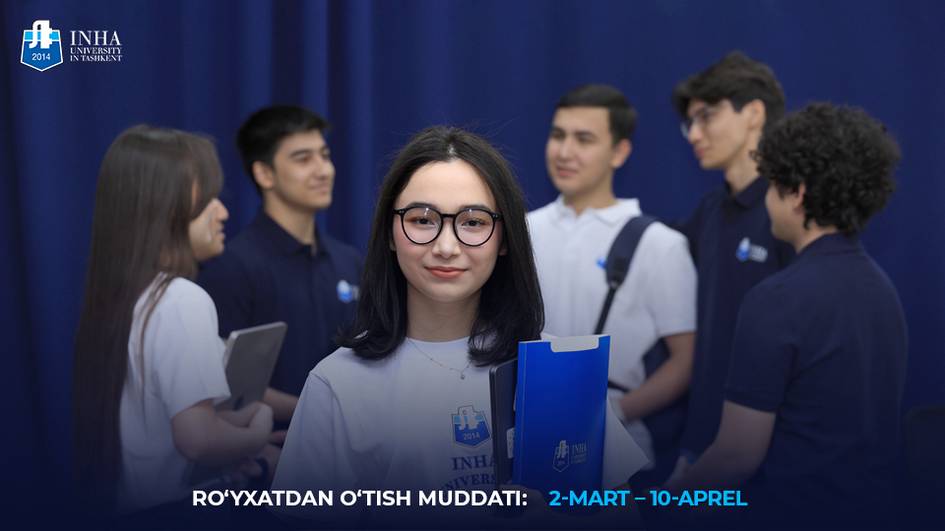 Google, Microsoft, Amazon kompaniyalarida ishlashni orzu qilasizmi? Inha universitetida qabul ochiq!